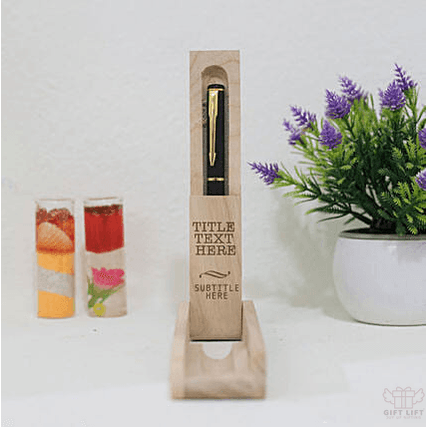 Personalized Engraved Pen engraved wooden Box - www.giftlift.in