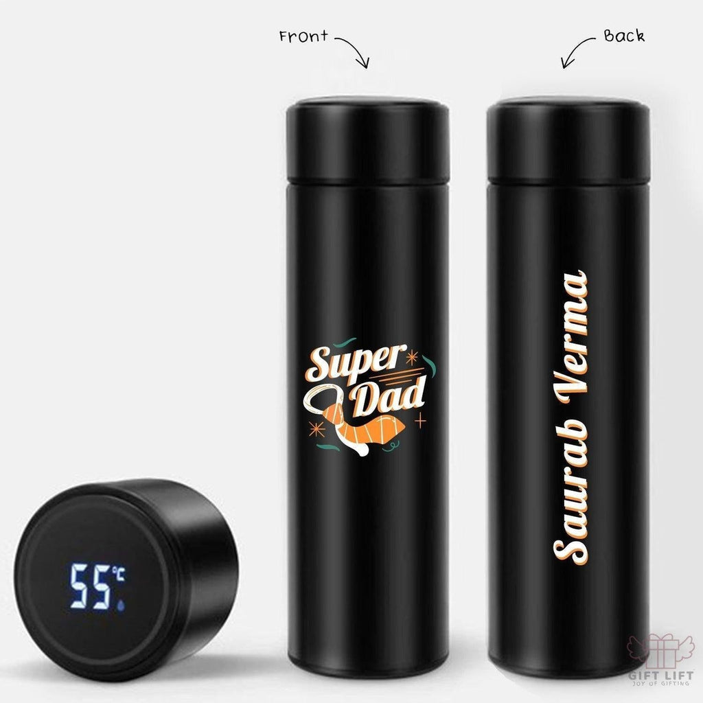 Personalized Father's Day Temperature Bottle (Hot & Cold Vacuum Flask)