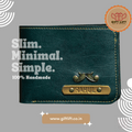Customized Forest Green Wallet For Men