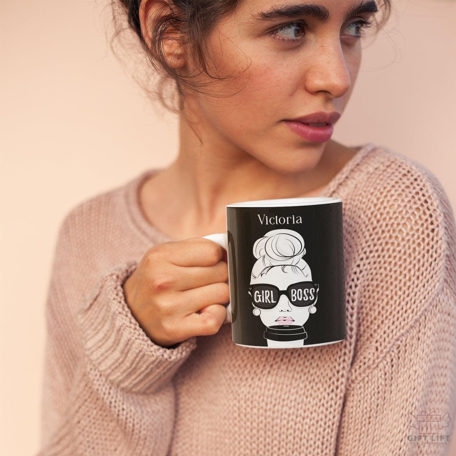 Personalized Girl Boss Coffee Mug
