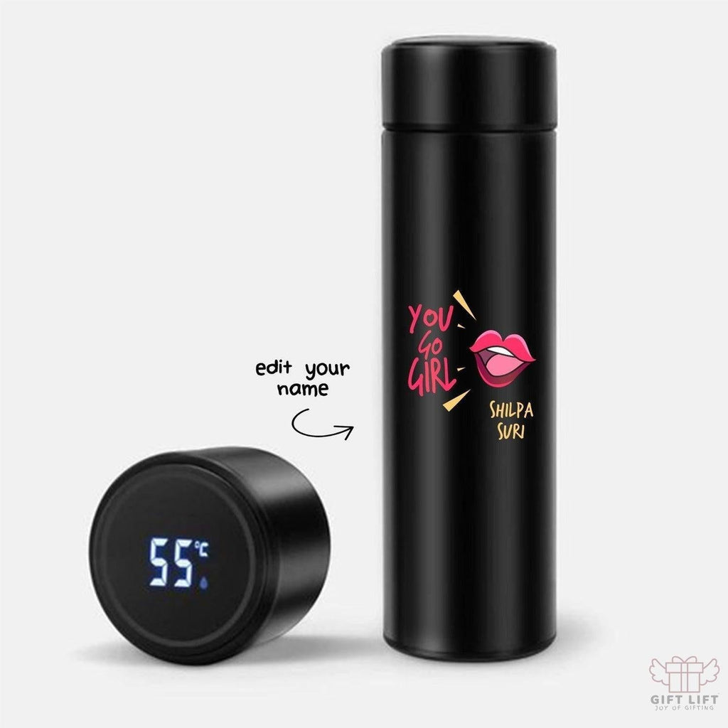 Personalized Go Girl Name Temperature Bottle (Hot & Cold Vacuum Flask)