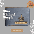 Customized Grey Wallet For Men