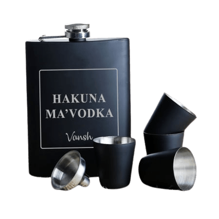 Personalized Hip Flask with shot glasses