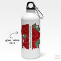 Personalized Illustrative Rose Art Water Bottle