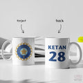 Personalized Indian Cricket Art Coffee Mug