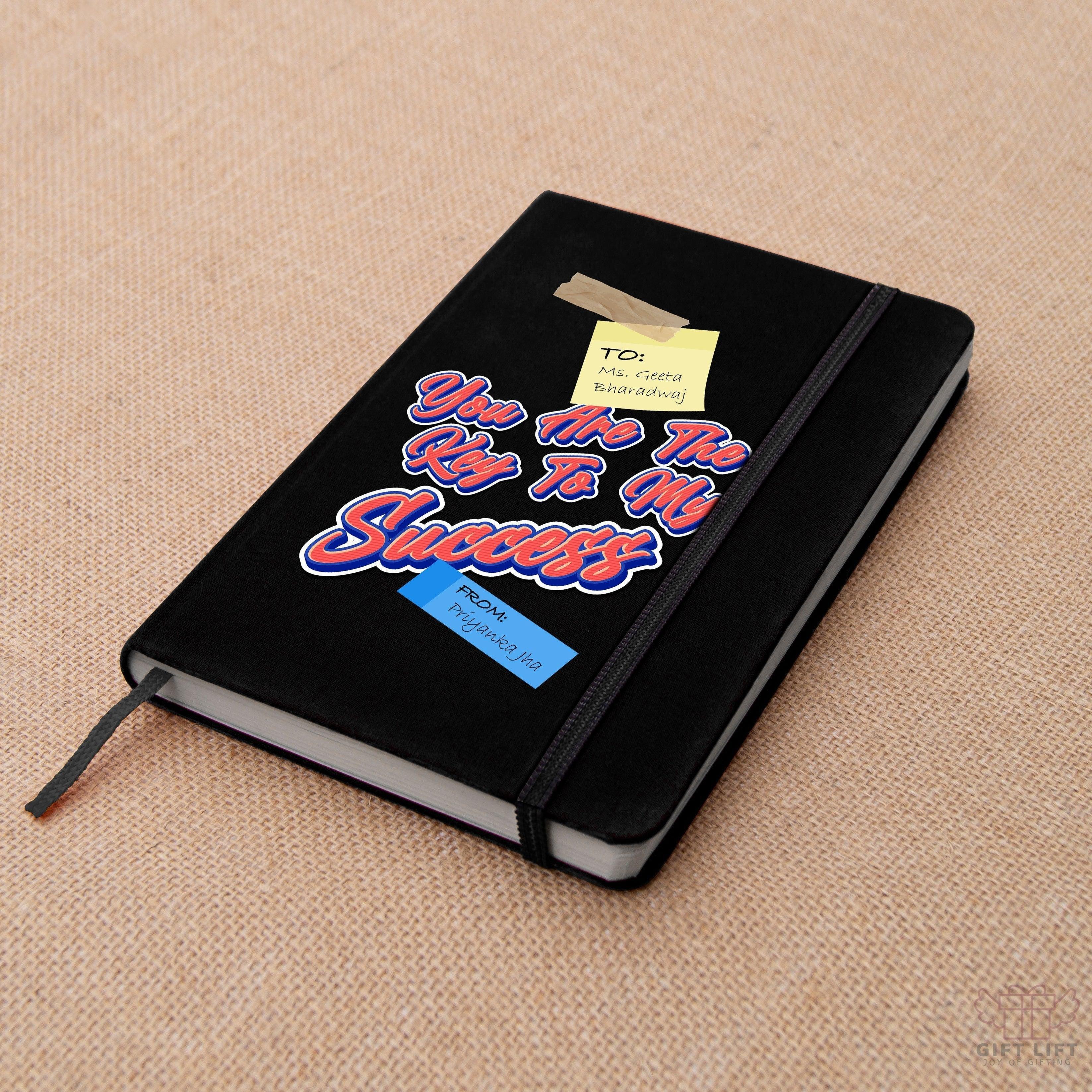 Personalized Key To Success Teacher Art Notebook - Set of 2