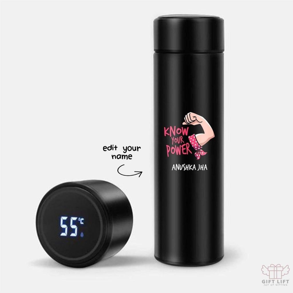 Personalized Know Your Power Art Temperature Bottle (Hot & Cold Vacuum Flask)