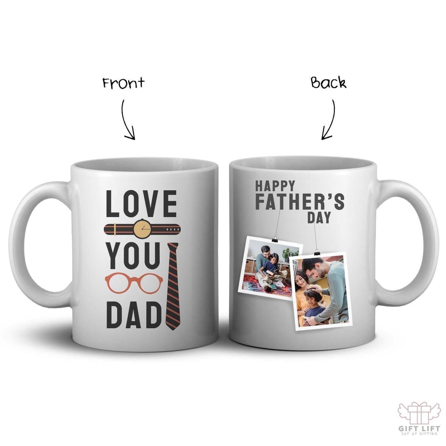 Personalized Love You Dad Art Coffee Mug