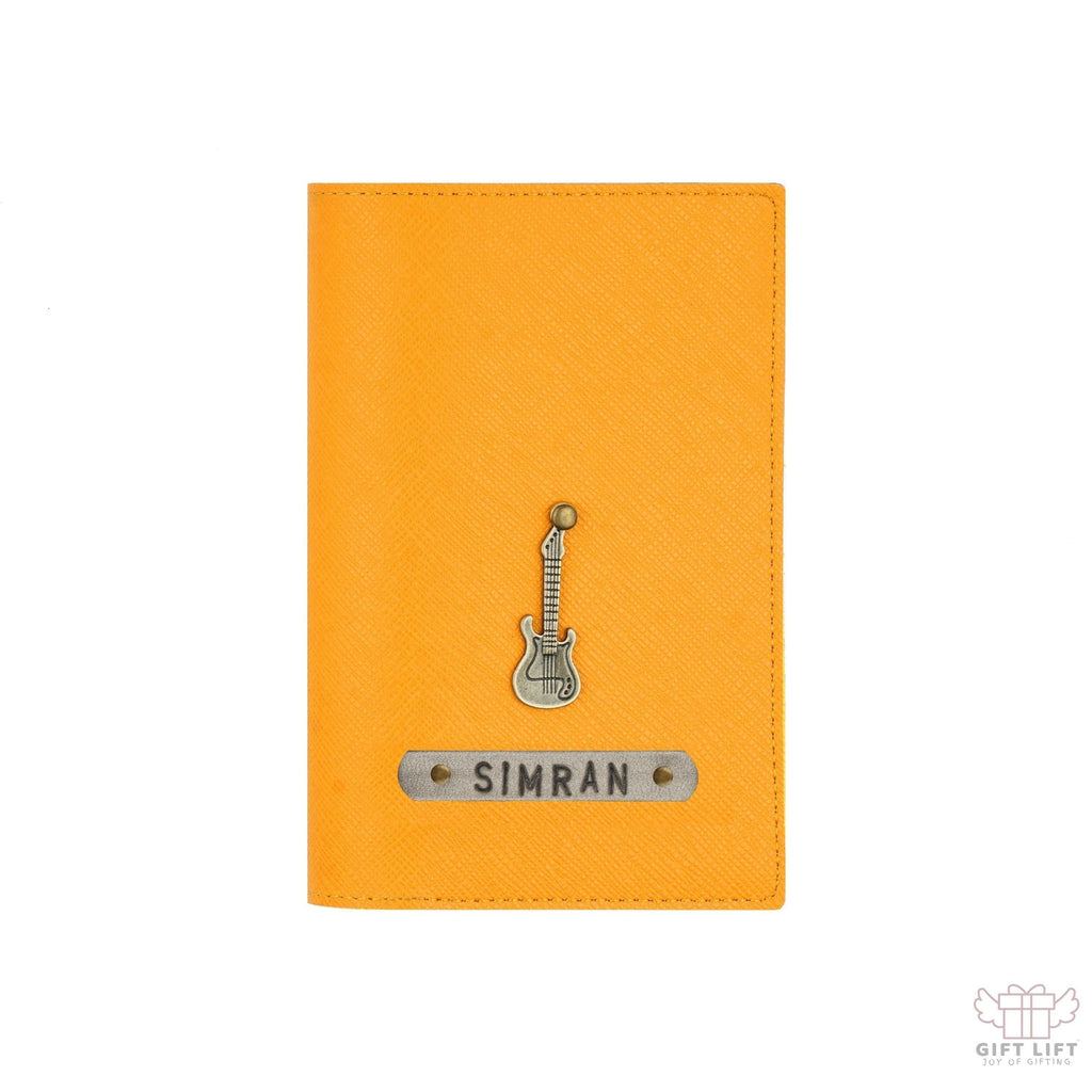 Personalized Mustard Textured Passport Cover