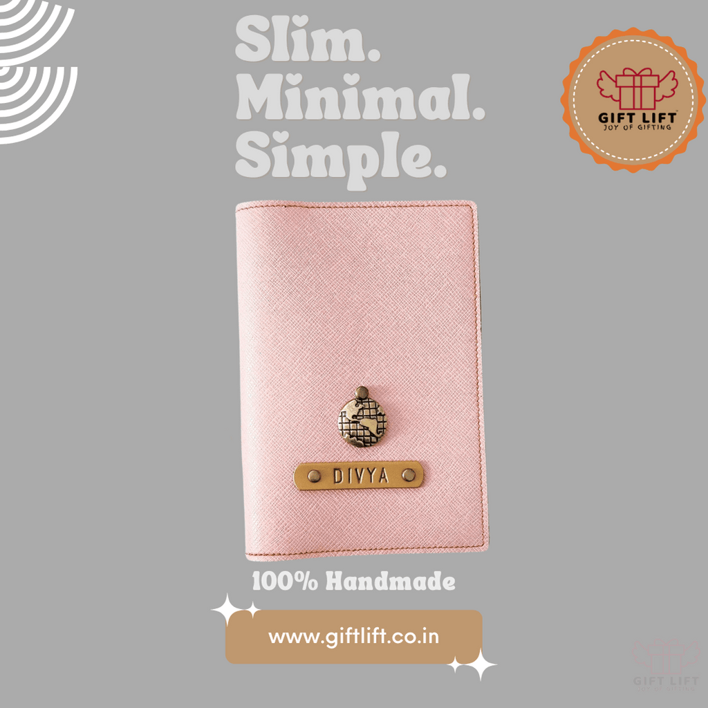 Personalized Onion Pink Textured Passport Cover