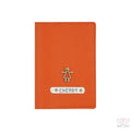 Personalized Orange Textured Passport Cover