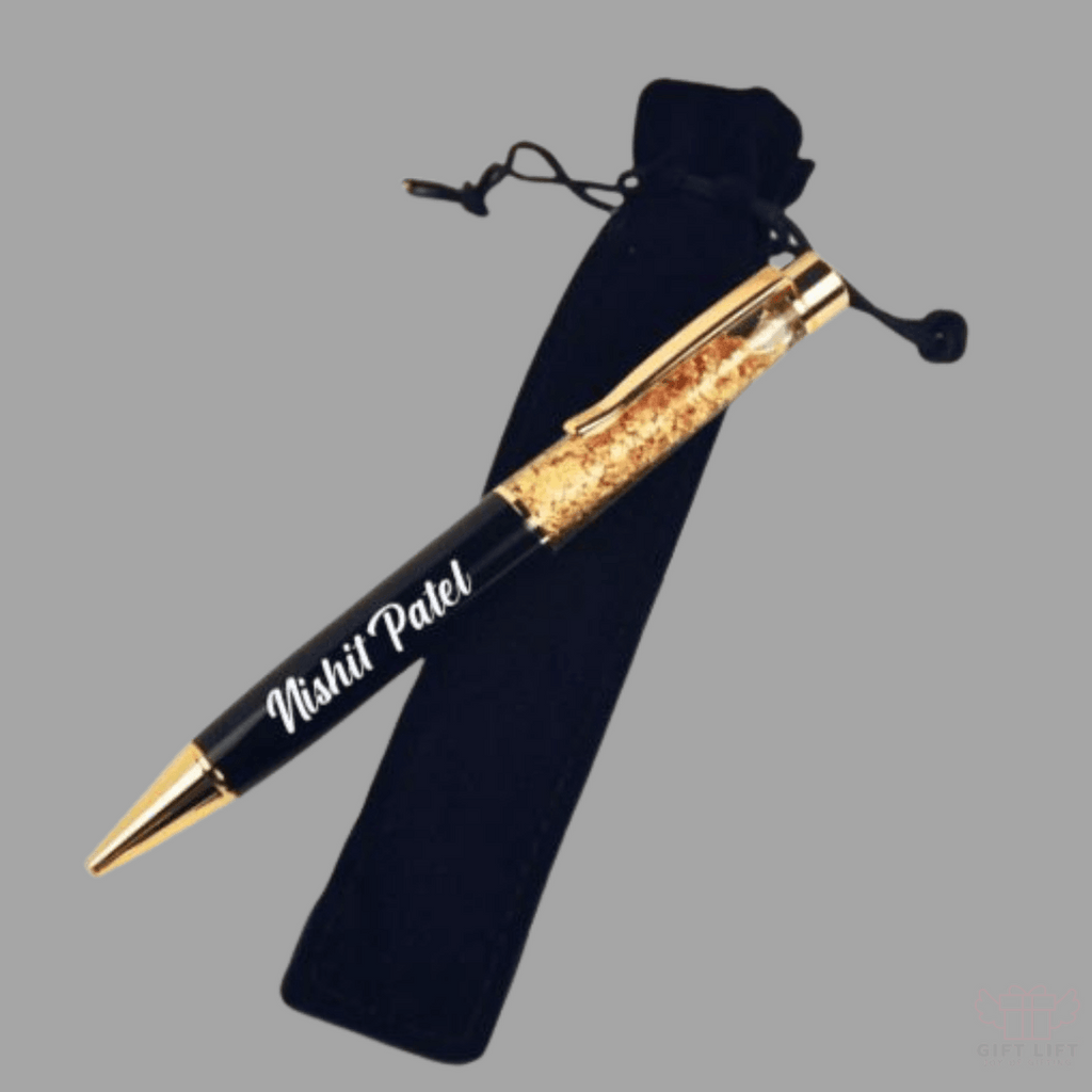 Personalized Pen -Golden Crystal - www.giftlift.in