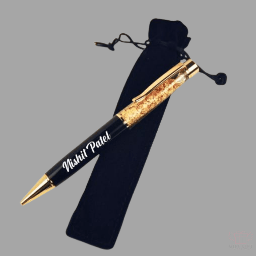 Personalized Pen -Golden Crystal - www.giftlift.in