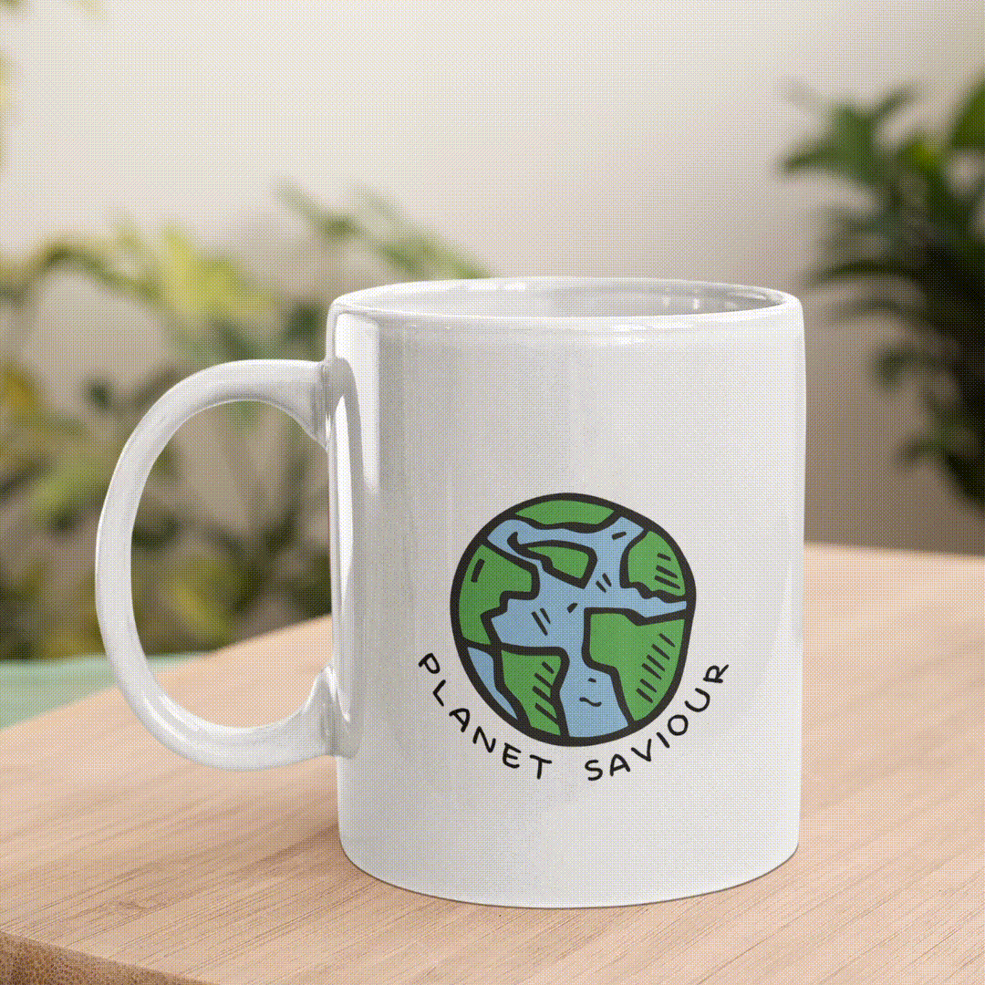 Uniquely Personalized Planet Saviour Art Coffee Mug - www.giftlift.in