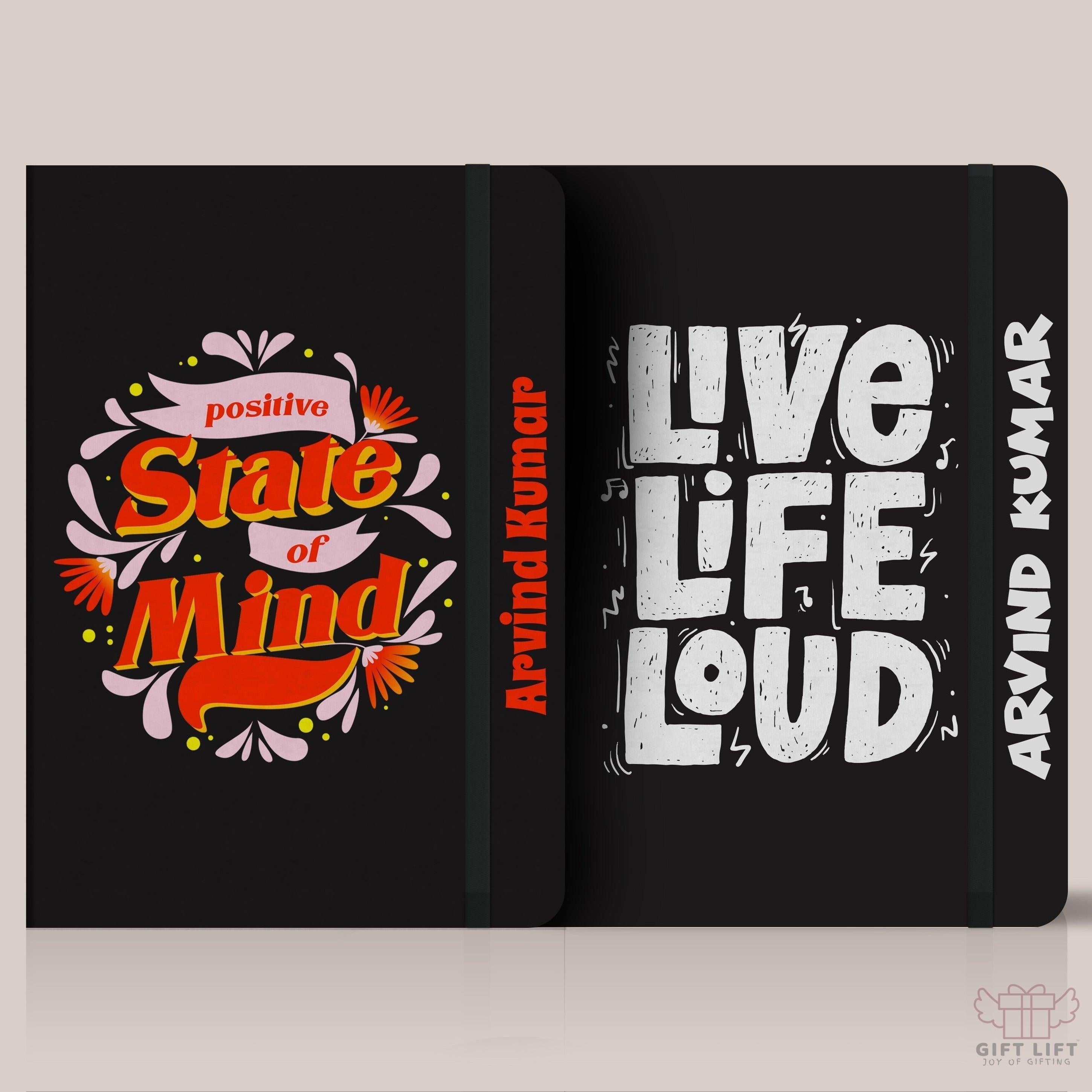 Personalized Positive Quotes & Name Notebook - Set of 2