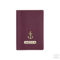 Uniquely Personalized Purple Textured Passport Cover - www.giftlift.in