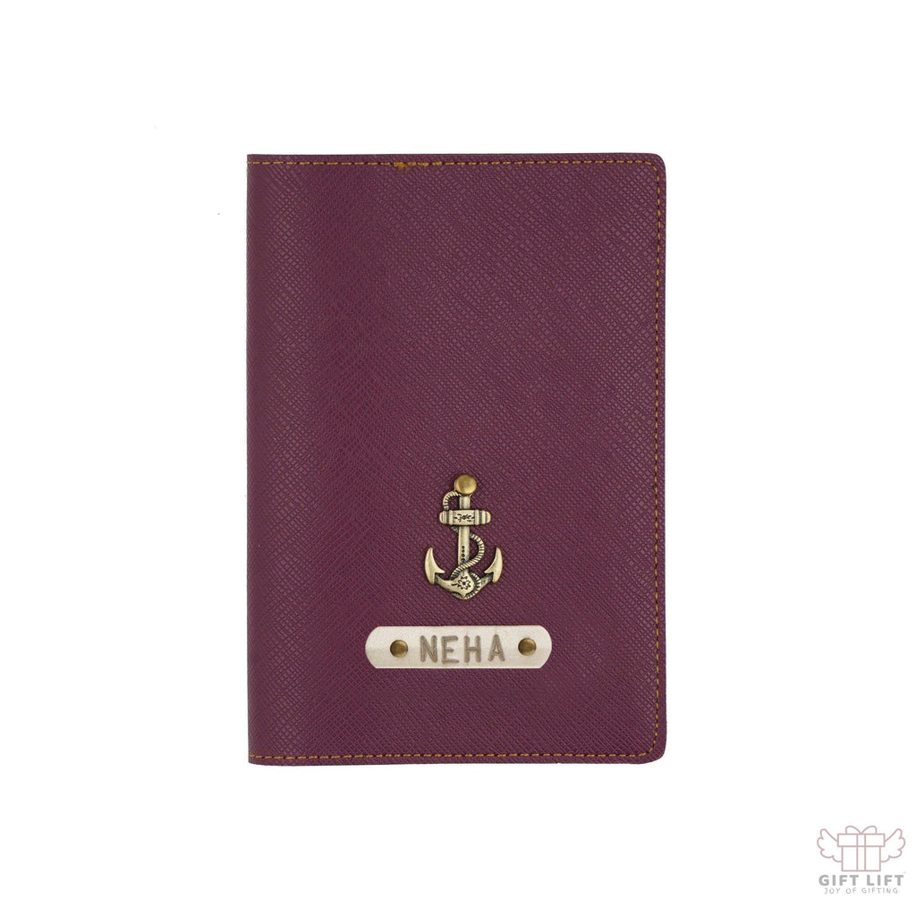 Personalized Purple Textured Passport Cover