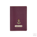 Personalized Purple Textured Passport Cover