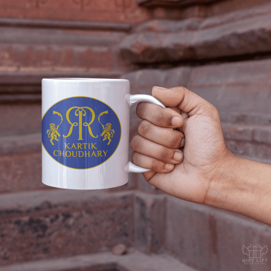 Personalized Rajasthan Royals Fan Cricket Art Coffee Mug