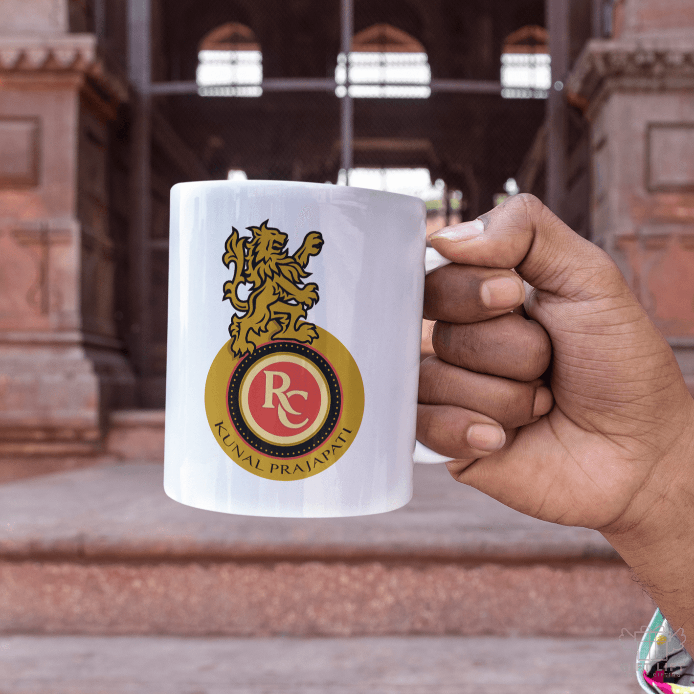Personalized RCB Fan Cricket Art Coffee Mug
