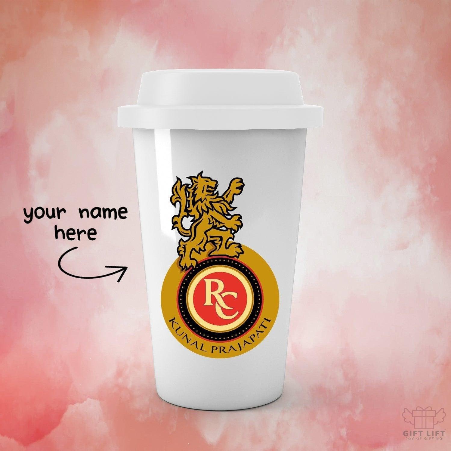 Personalized RCB Fan Cricket Art Tumbler