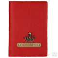 Personalized Red Leather Finish Passport Cover