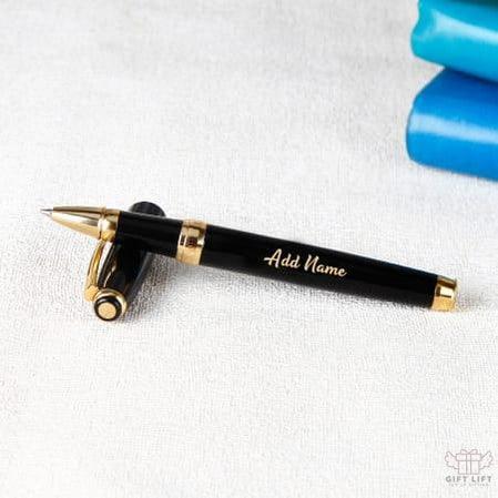 Personalized Rollerball Pens Black And Gold (Set of 2) - www.giftlift.in