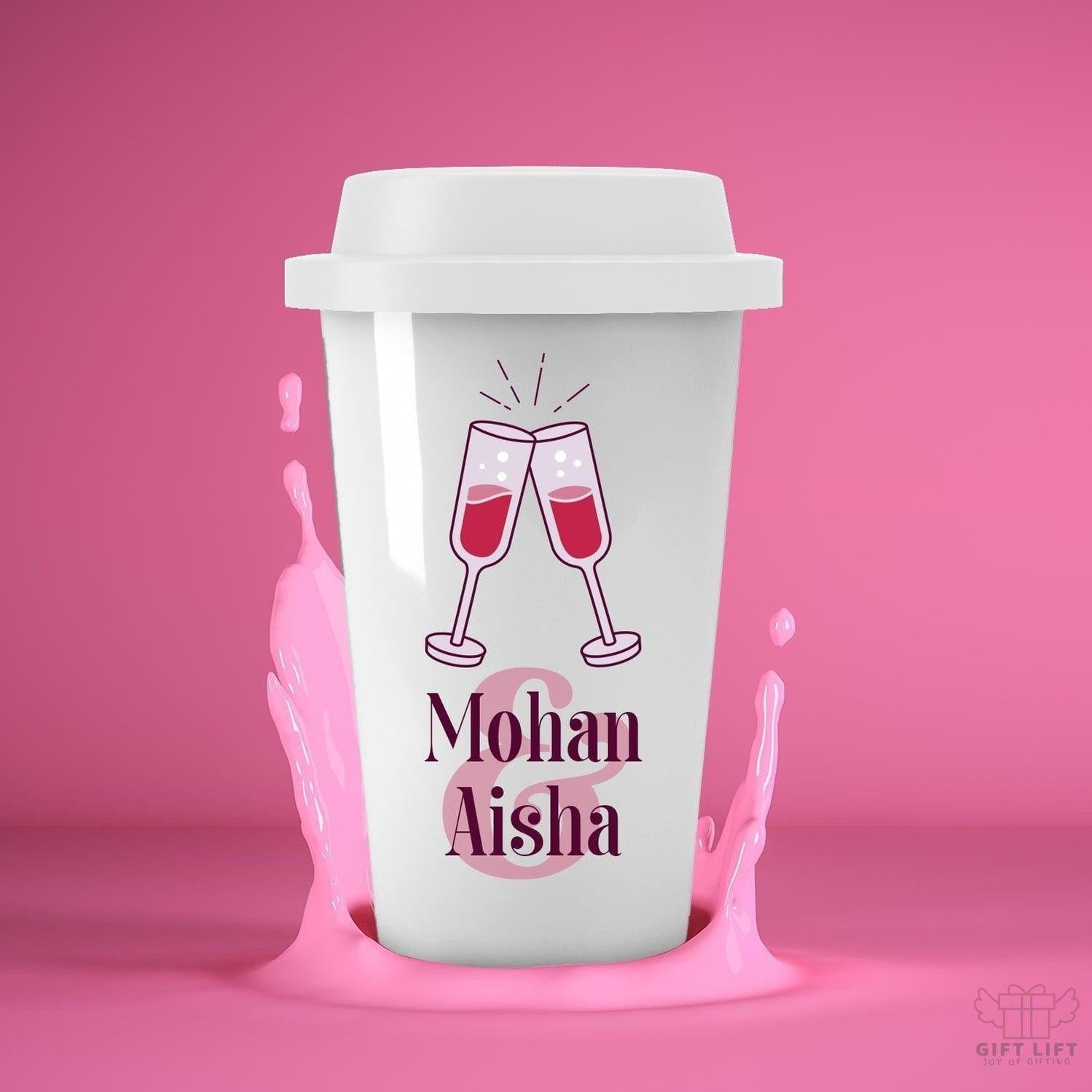 Personalized Romantic Wine Art Tumbler