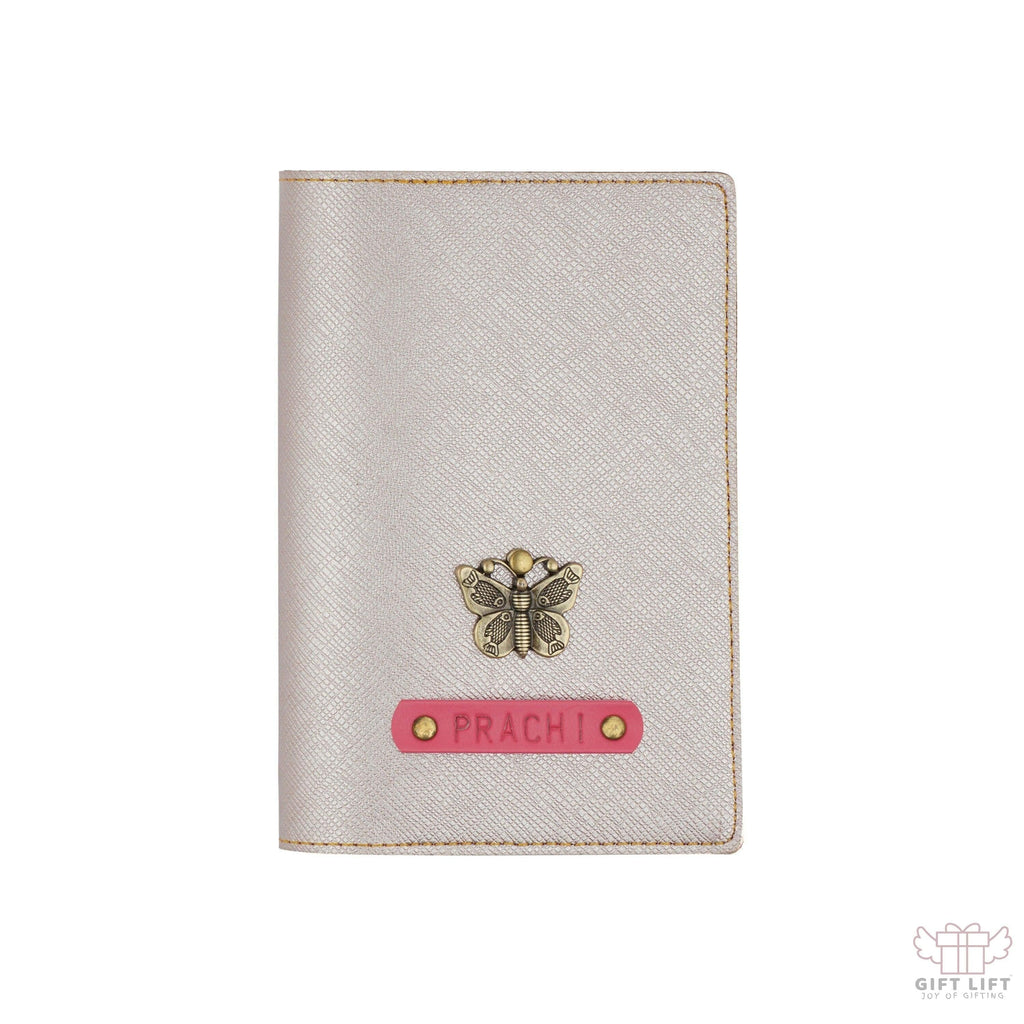Personalized Rose Gold Textured Passport Cover
