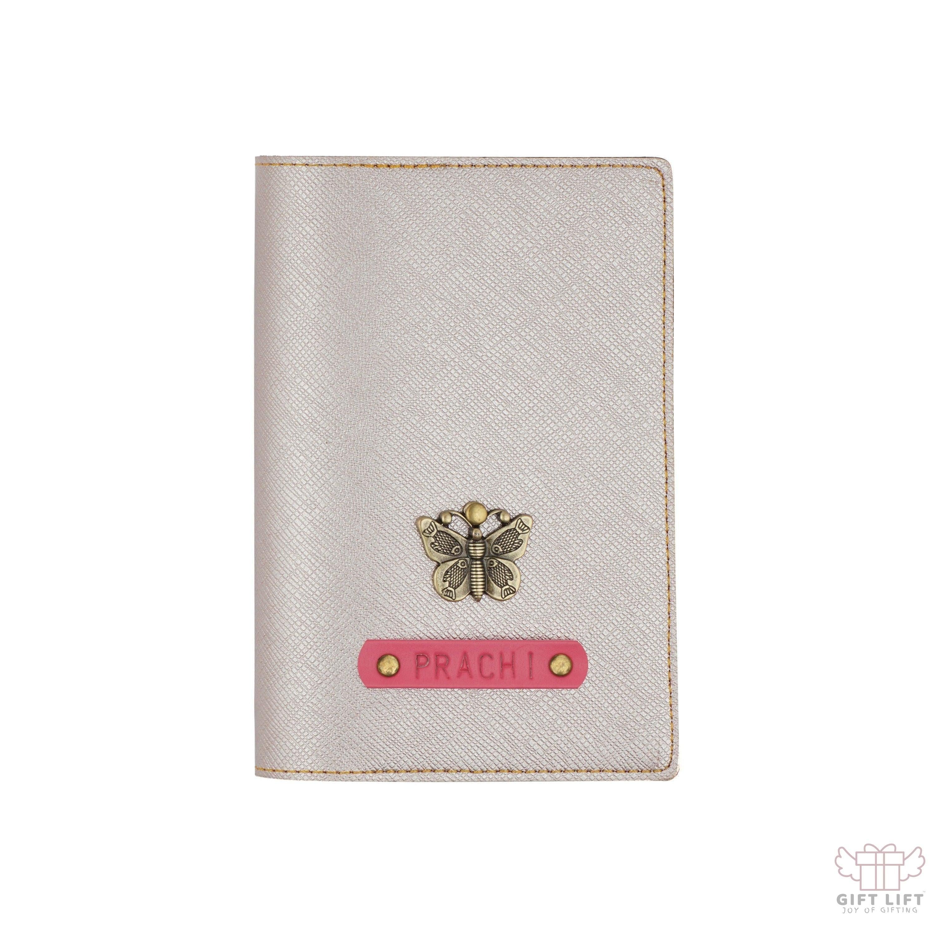 Personalized Rose Gold Textured Passport Cover