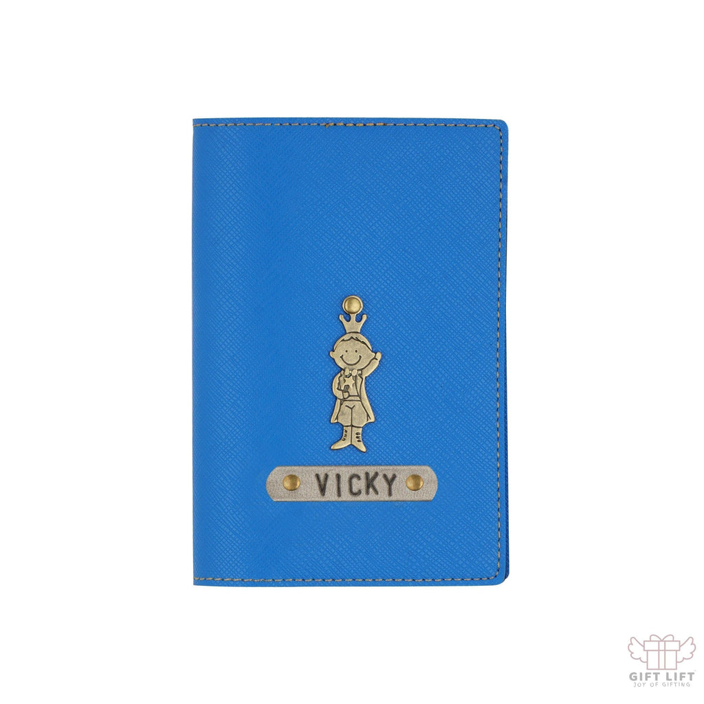 Personalized Royal Blue Textured Passport Cover