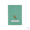 Personalized Sea Green Textured Passport Cover