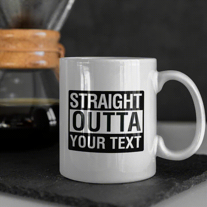 Uniquely Personalized Straight Outta Coffee Mug - www.giftlift.in