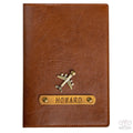 Uniquely Personalized Tan Leather Finish Passport Cover - www.giftlift.in