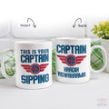 Uniquely Personalized Top Gun Captain Art Coffee Mug - www.giftlift.in