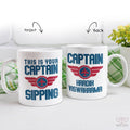 Personalized Top Gun Captain Art Coffee Mug