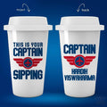 Personalized Top Gun Captain Art Tumbler