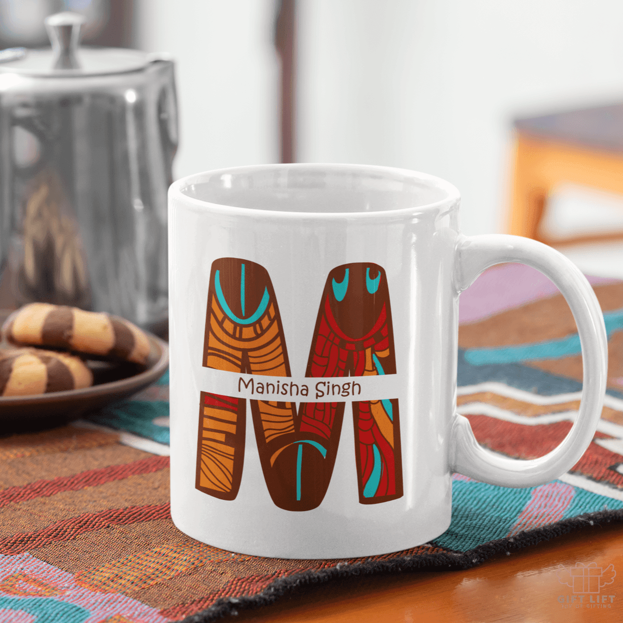 Personalized Tribal Initial & Name - Coffee Mug