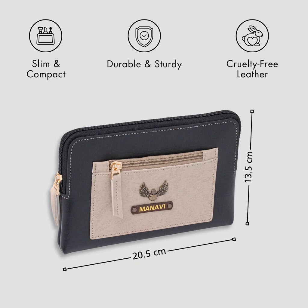 PERSONALISED UTILITY POUCH - BLACK