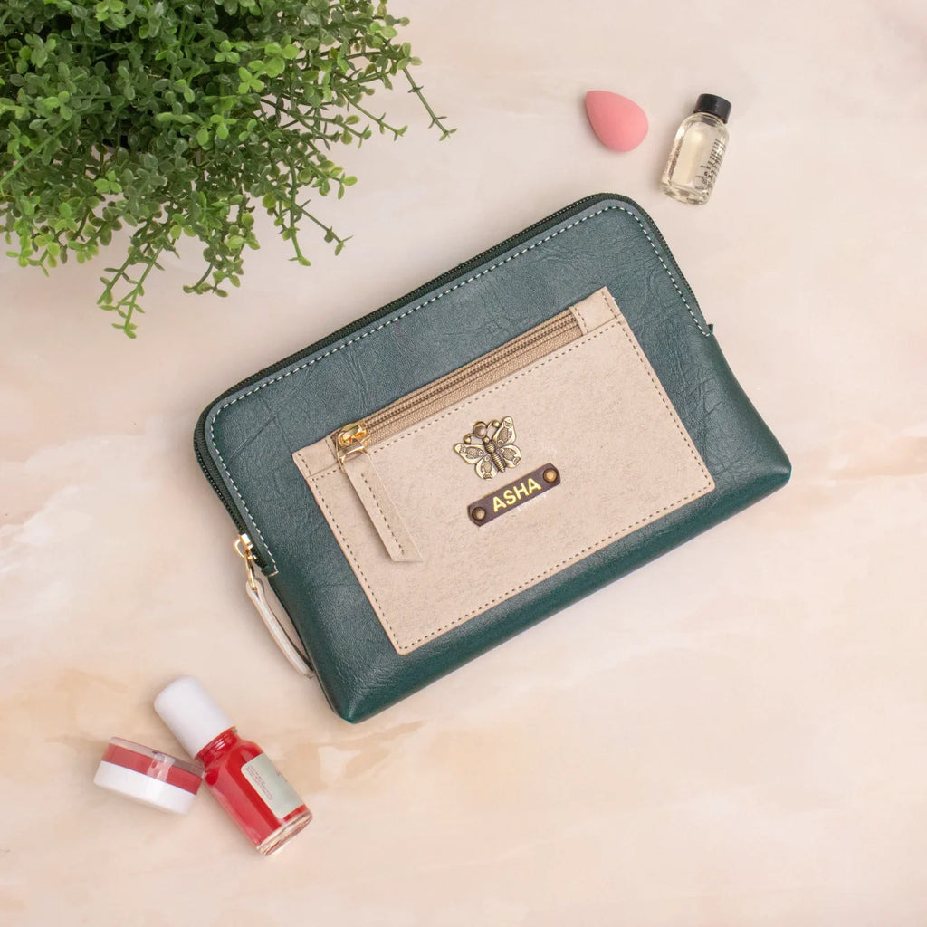 PERSONALISED UTILITY POUCH - GREEN