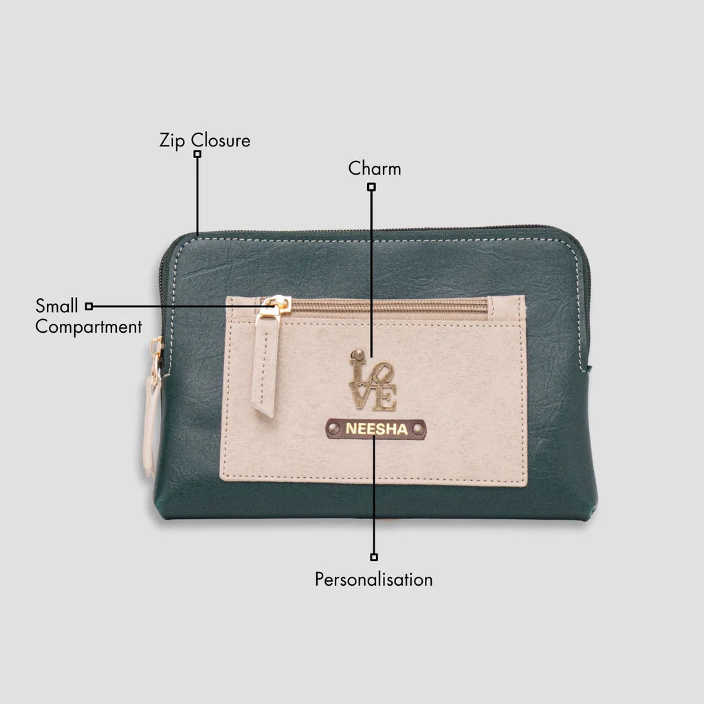 PERSONALISED UTILITY POUCH - GREEN