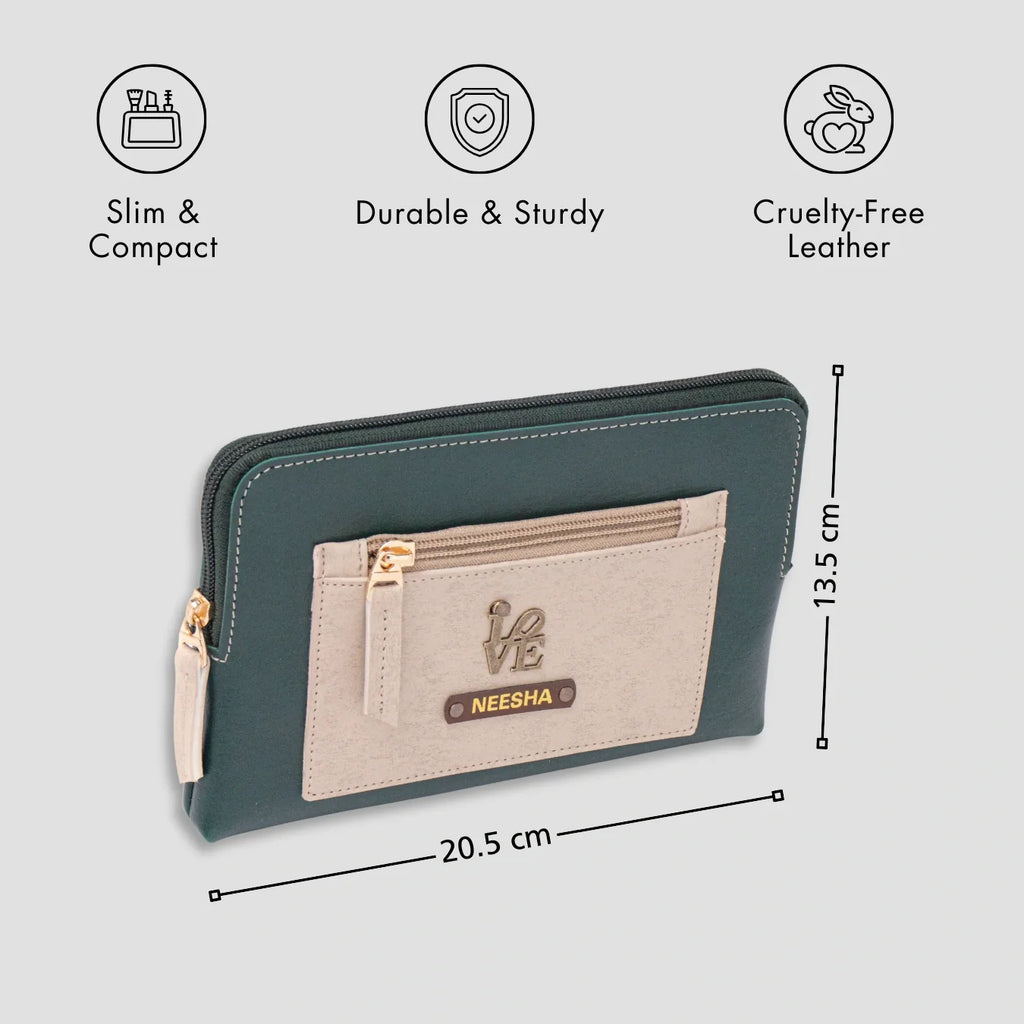 PERSONALISED UTILITY POUCH - GREEN