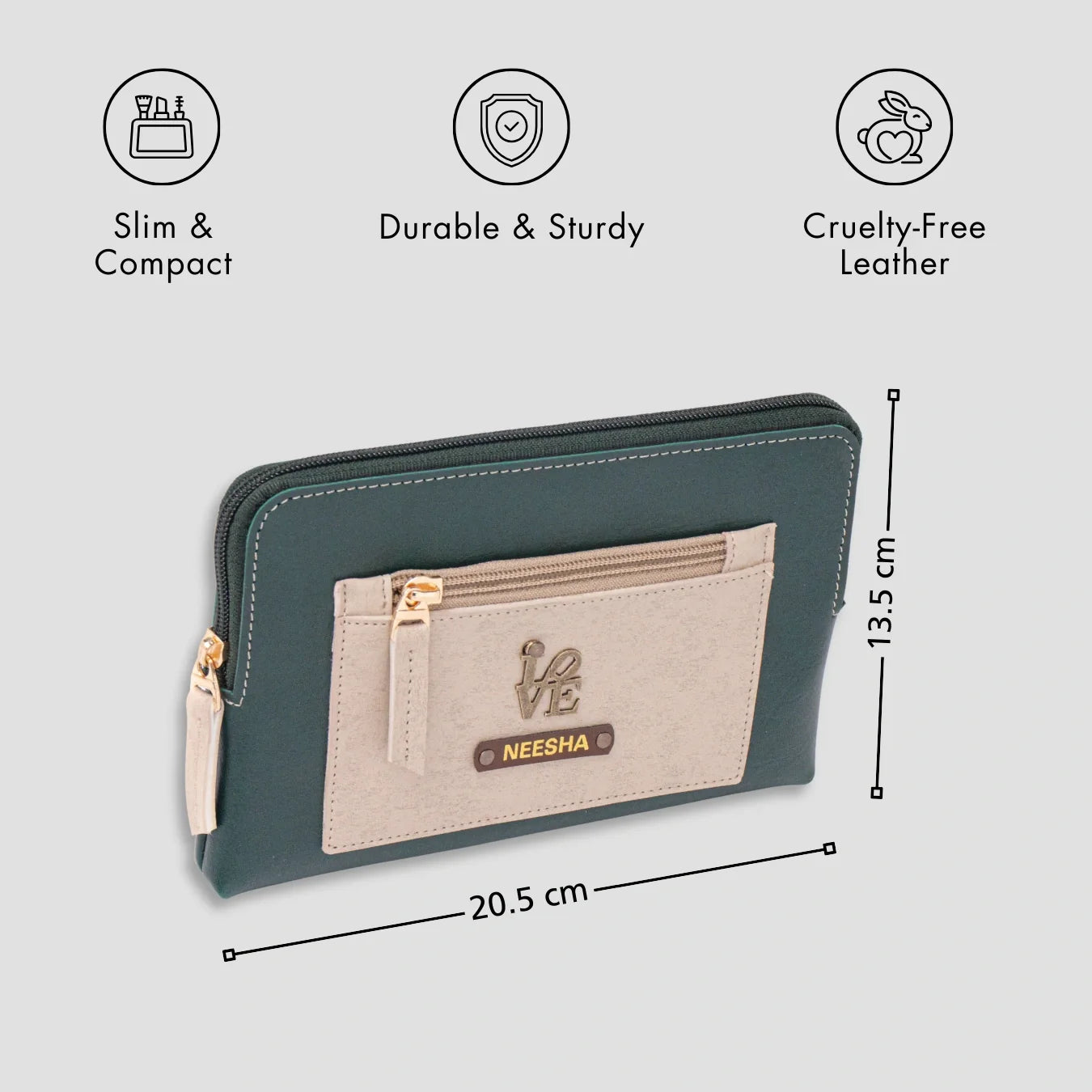 PERSONALISED UTILITY POUCH - GREEN