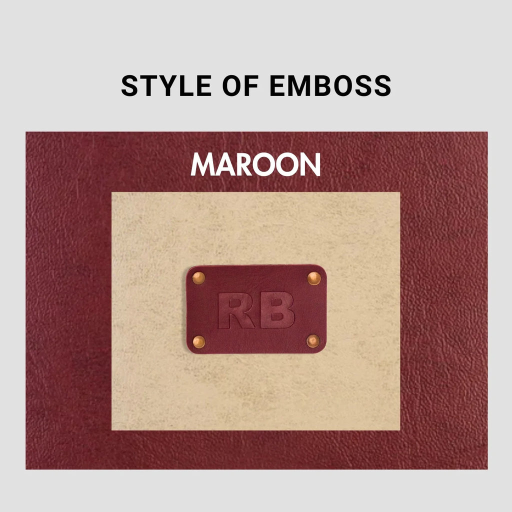 PERSONALISED UTILITY POUCH INITIALS - MAROON