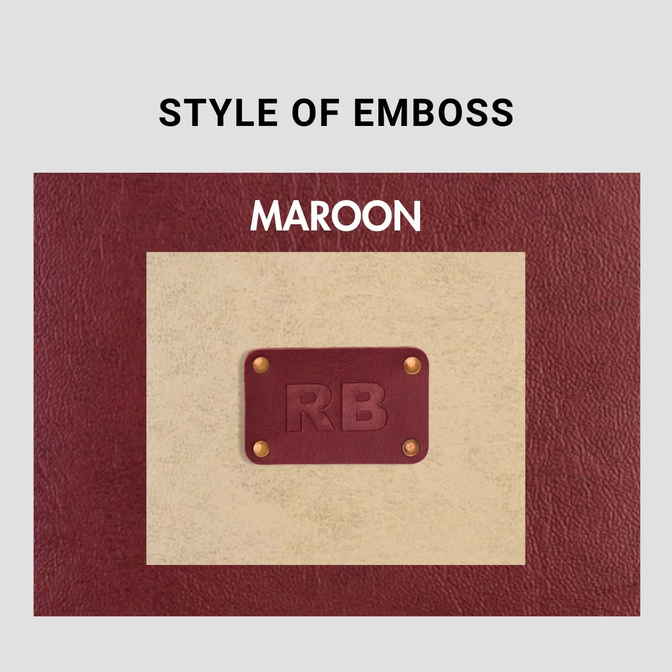 PERSONALISED UTILITY POUCH INITIALS - MAROON