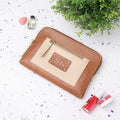 PERSONALISED UTILITY POUCH INITIALS - TAN