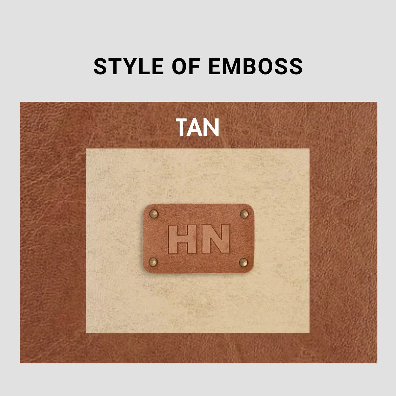 PERSONALISED UTILITY POUCH INITIALS - TAN