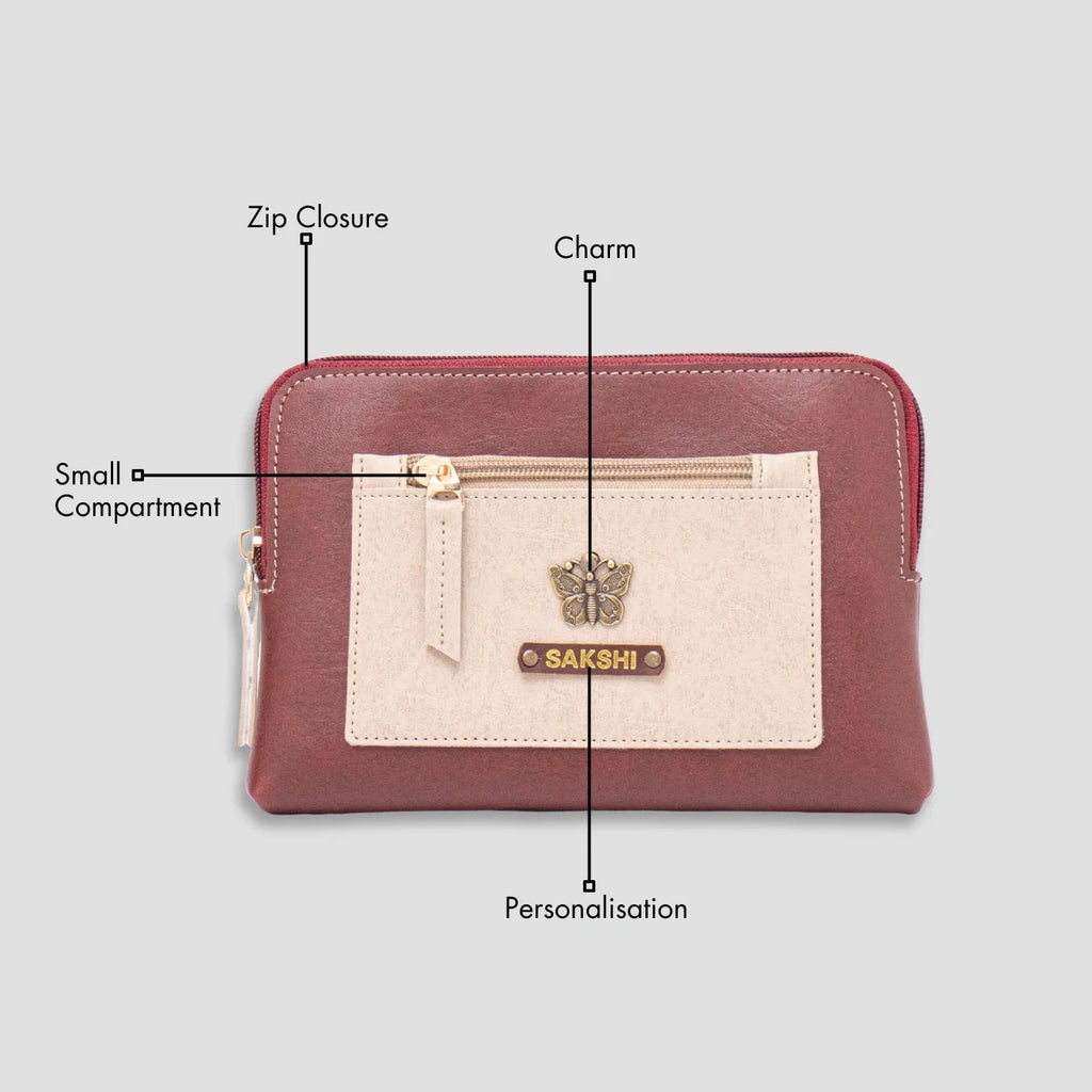 PERSONALISED UTILITY POUCH - MAROON