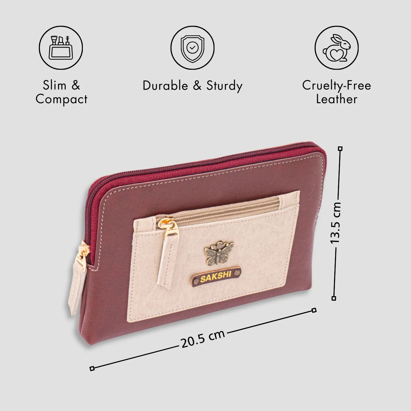 PERSONALISED UTILITY POUCH - MAROON
