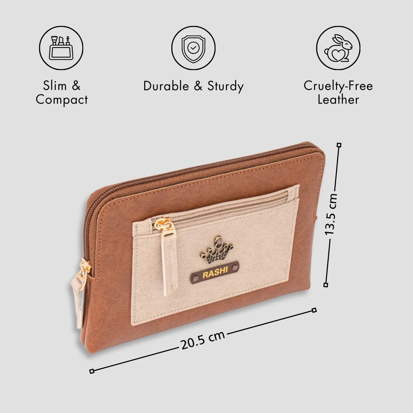 PERSONALISED UTILITY POUCH - TAN